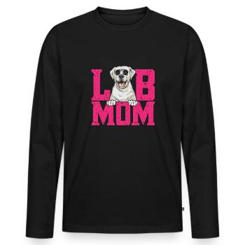 Labrador Retriever blanc Labrador Labrador blanc - T-shirt manches longues Premium bio Homme - noir - Devant - Nico (187cm)