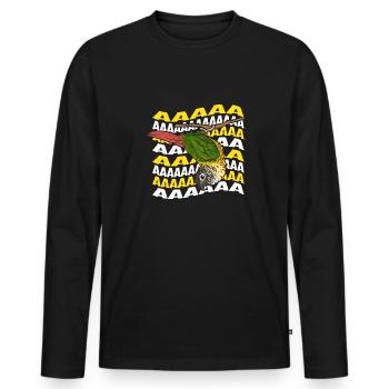 Molinasittich Papagei Vogel Sittich - Männer Premium Bio Langarmshirt - Schwarz - Vorne - Nico (187cm)