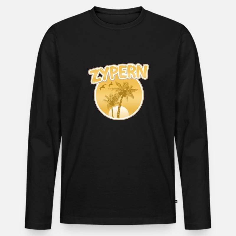 Urlaub Zypern - Männer Premium Bio Langarmshirt - Schwarz