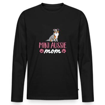 Miniature Australian Shepherd - Men's Premium Organic Long Sleeve Shirt - black - Front - Nico (187cm)