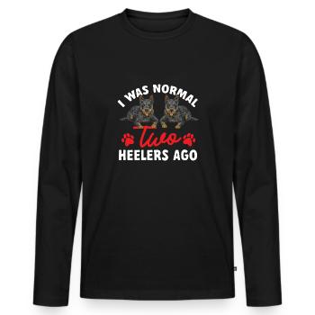 Australian Cattle Dog Red Blue Heeler - Männer Premium Bio Langarmshirt - Schwarz - Vorne - Nico (187cm)