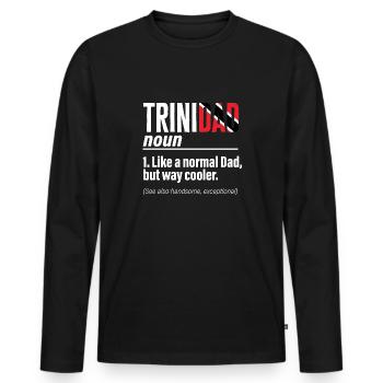 Trinidad and Tobago flag - Men's Premium Organic Long Sleeve Shirt - black - Front - Nico (187cm)