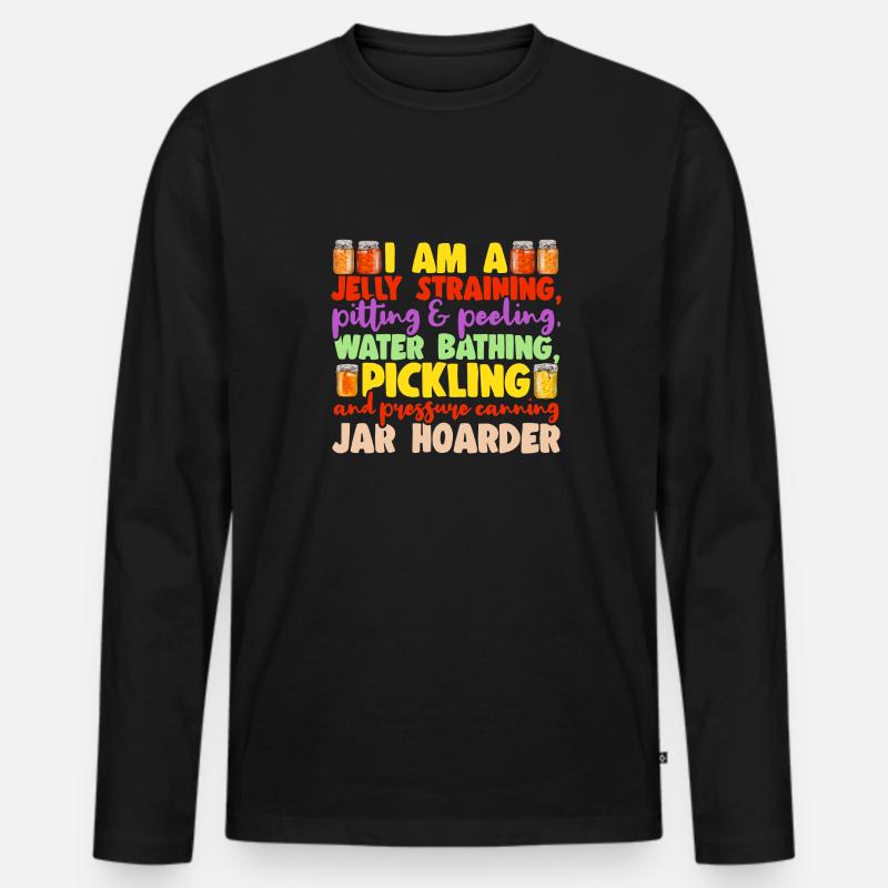 Einmachen Einkochen Lebensmitteln Konservieren - Männer Premium Bio Langarmshirt - Schwarz