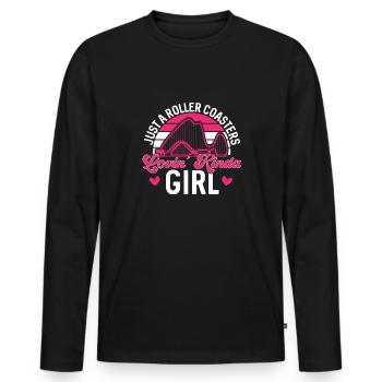 Roller Coaster Roller Coaster Amusement Park - Men's Premium Organic Long Sleeve Shirt - black - Front - Nico (187cm)