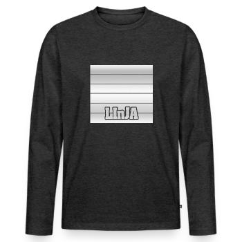 Daughter Linja - Men's Premium Organic Long Sleeve Shirt - heather anthracite - Front - Nico (187cm)