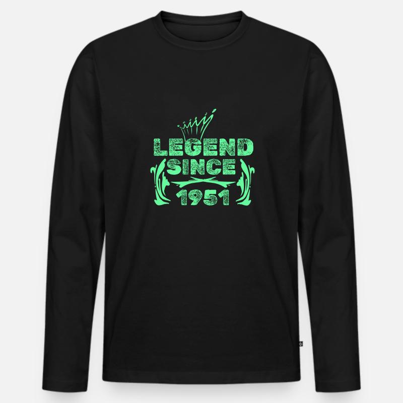 Geschenkidee 1951 - Männer Premium Bio Langarmshirt - Schwarz