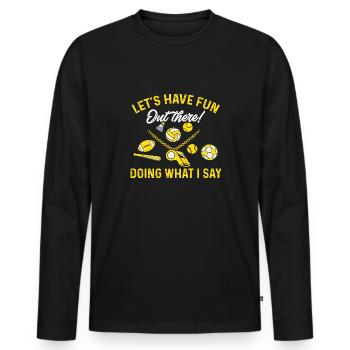Physical Education Teacher Physical Education Teacher - Men's Premium Organic Long Sleeve Shirt - black - Front - Nico (187cm)