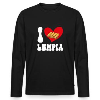 Lumpia Philippinisches Essen Philippinen - Männer Premium Bio Langarmshirt - Schwarz - Vorne - Nico (187cm)