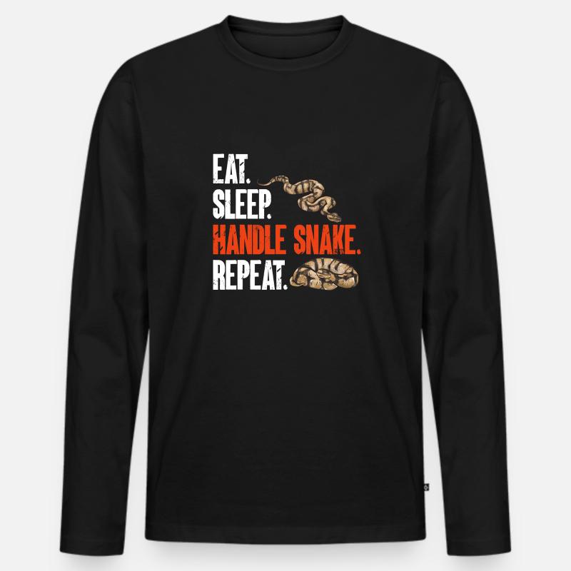 Ball Python Schlange Königspython - Männer Premium Bio Langarmshirt - Schwarz