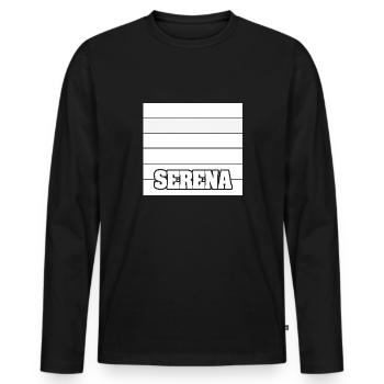 Frauenname Serena - Männer Premium Bio Langarmshirt - Schwarz - Vorne - Nico (187cm)