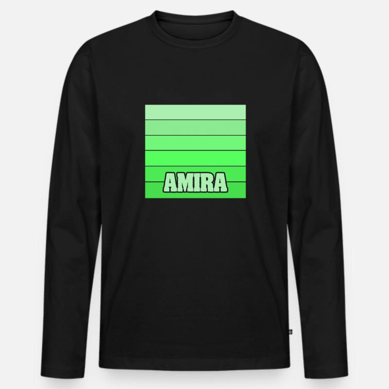 Amira als Tochter - Männer Premium Bio Langarmshirt - Schwarz