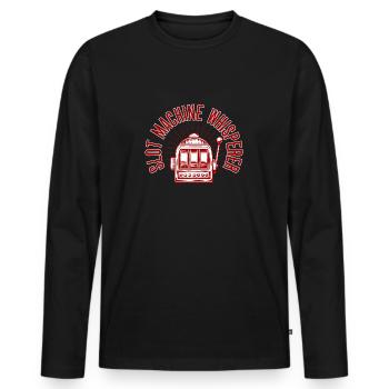 Gambling Fan Slot Machine Whisperer Casino - Männer Premium Bio Langarmshirt - Schwarz - Vorne - Nico (187cm)