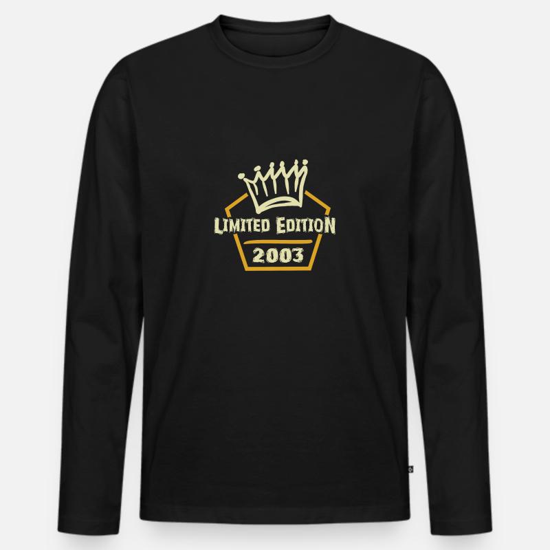 2003 - Männer Premium Bio Langarmshirt - Schwarz