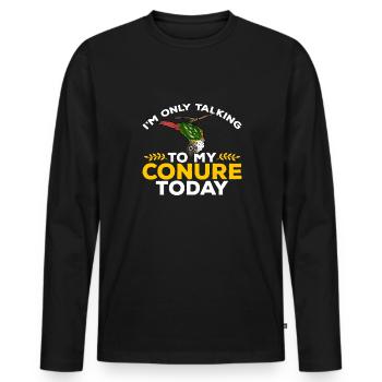 Molinasittich Perroquet Oiseau Perruche du Soleil - T-shirt manches longues Premium bio Homme - noir - Devant - Nico (187cm)