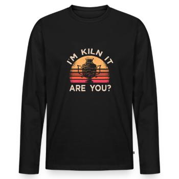 Pottery Pottery Pottery Artist Clay - Men's Premium Organic Long Sleeve Shirt - black - Front - Nico (187cm)