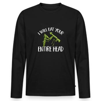 Mante religieuse, collectionneur d’insectes, entomologiste - T-shirt manches longues Premium bio Homme - noir - Devant - Nico (187cm)