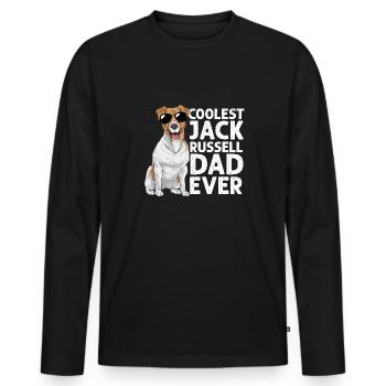 Jack Russell Terrier - T-shirt manches longues Premium bio Homme - noir - Devant - Nico (187cm)