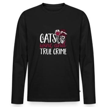 Wahre Verbrechen Podcaster True Crime Podcast - Männer Premium Bio Langarmshirt - Schwarz - Vorne - Nico (187cm)