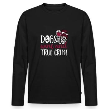 Wahre Verbrechen Podcaster True Crime Podcast - Männer Premium Bio Langarmshirt - Schwarz - Vorne - Nico (187cm)