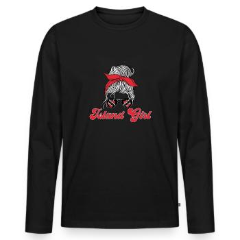 Drapeau de Trinité-et-Tobago - T-shirt manches longues Premium bio Homme - noir - Devant - Nico (187cm)