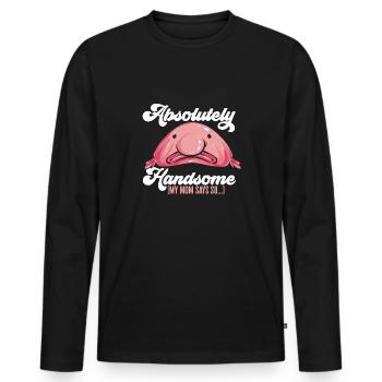 Blob fish - Men's Premium Organic Long Sleeve Shirt - black - Front - Nico (187cm)