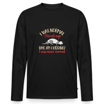 Ferret Owner Ferret - Men's Premium Organic Long Sleeve Shirt - black - Front - Nico (187cm)