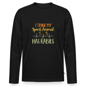 Vet Tech Veterinary Veterinary Technician - Men's Premium Organic Long Sleeve Shirt - black - Front - Nico (187cm)