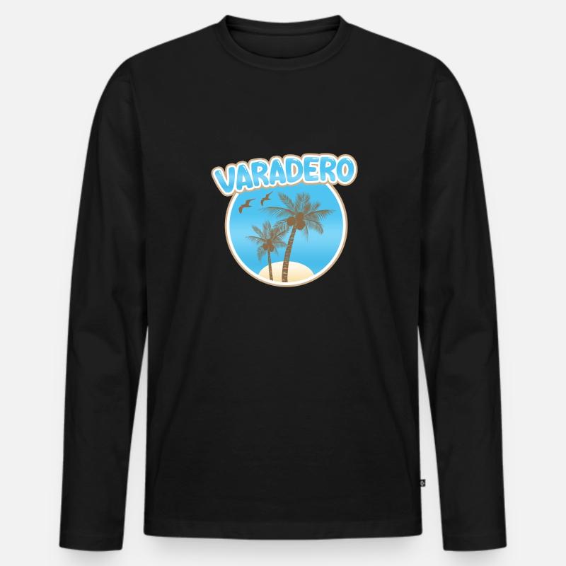 Urlaub Varadero - Männer Premium Bio Langarmshirt - Schwarz