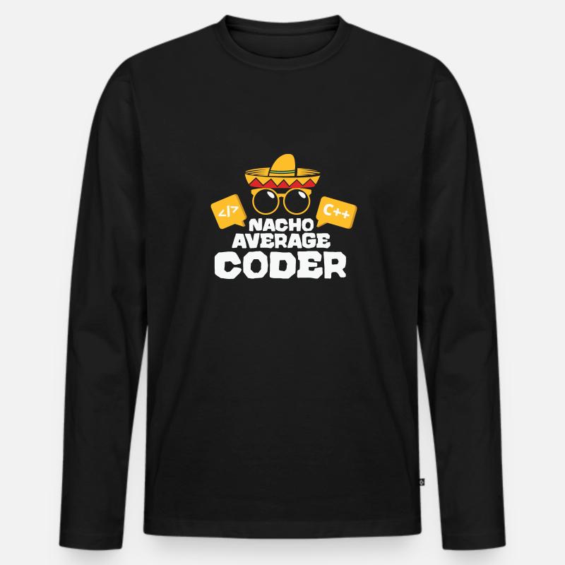 Nacho Average Coder Coding Taco Mexican Programmer Männer Premium Bio Langarmshirt