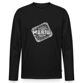 Cadeau pour Merle - T-shirt manches longues Premium bio Homme - noir - Devant - Nico (187cm)
