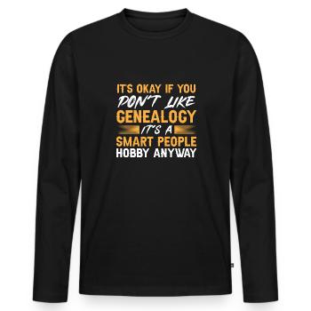 Généalogie Généalogie Généalogiste - T-shirt manches longues Premium bio Homme - noir - Devant - Nico (187cm)