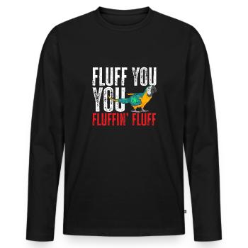 Gelbbrustara Papagei Blue And Yellow Macaw - Männer Premium Bio Langarmshirt - Schwarz - Vorne - Nico (187cm)