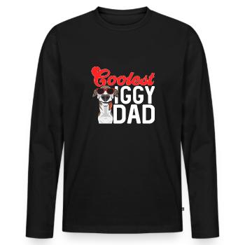 Italian Greyhound Greyhound Dogs - Men's Premium Organic Long Sleeve Shirt - black - Front - Nico (187cm)