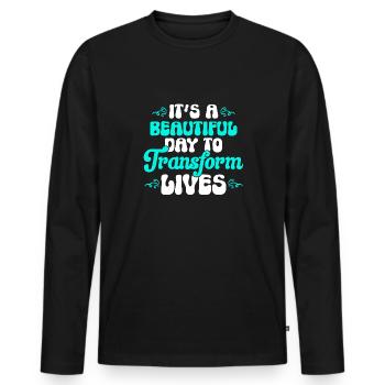 Health Coach Nutritionist Life Coach - Men's Premium Organic Long Sleeve Shirt - black - Front - Nico (187cm)