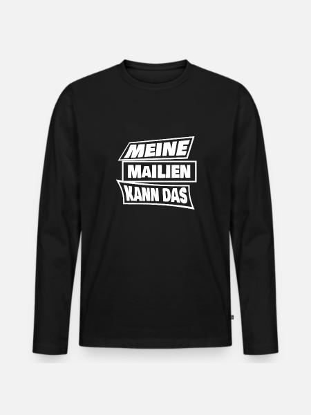 Mailien Mailien - Männer Premium Bio Langarmshirt - Schwarz