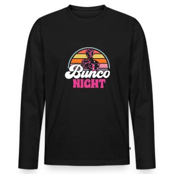 Bunco Dice Game - Men's Premium Organic Long Sleeve Shirt - black - Front - Nico (187cm)