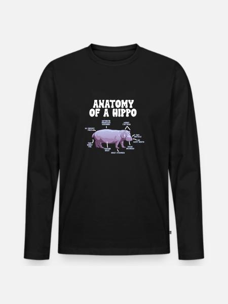 Hippopotamus Hippopotamus - Men's Premium Organic Long Sleeve Shirt - black
