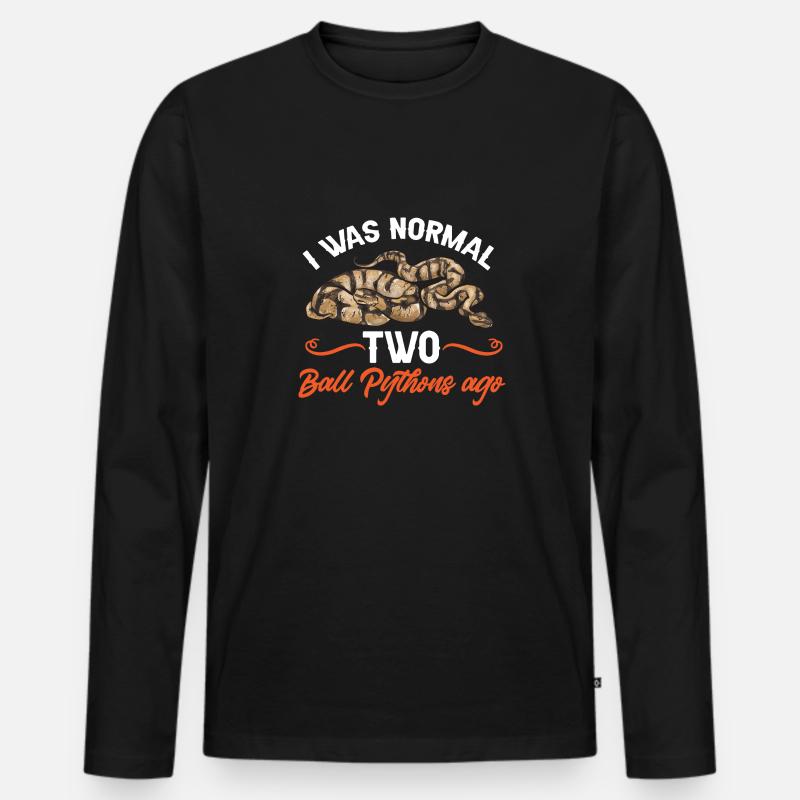 Ball Python Snake King Python - Men's Premium Organic Long Sleeve Shirt - black