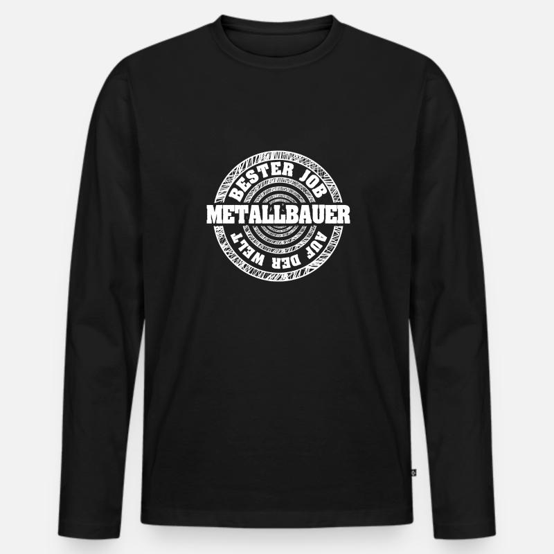 Metallbauer als Job - Männer Premium Bio Langarmshirt - Schwarz