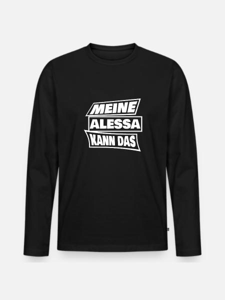 Alessa as Alessa - Men's Premium Organic Long Sleeve Shirt - black
