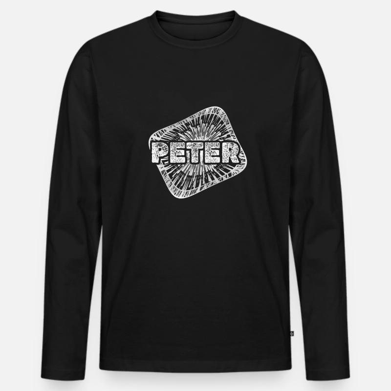 Sternenstaub Peter - Männer Premium Bio Langarmshirt - Schwarz