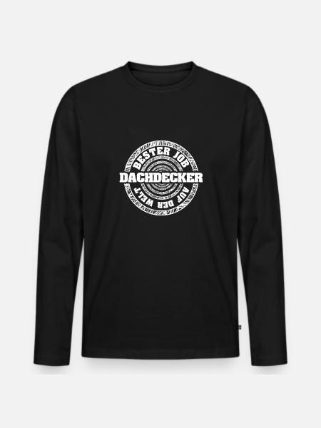 Job Roofer - Men's Premium Organic Long Sleeve Shirt - black