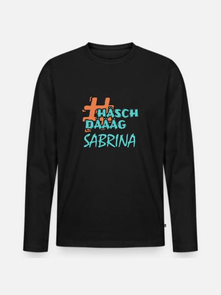 Sabrina as a name - Men's Premium Organic Long Sleeve Shirt - black