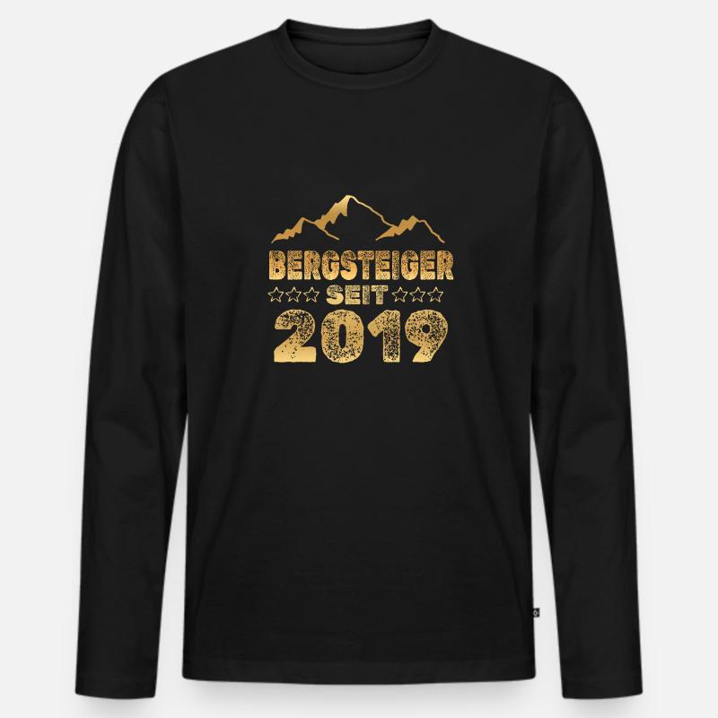 2019 - Männer Premium Bio Langarmshirt - Schwarz