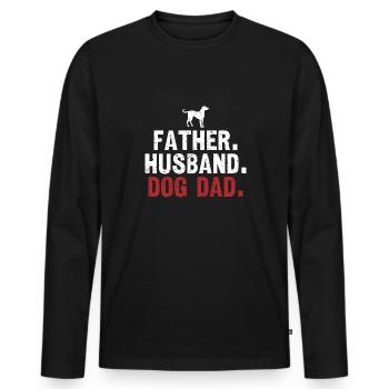 Redbone Coonhound Hund Geschenk - Männer Premium Bio Langarmshirt - Schwarz - Vorne - Nico (187cm)