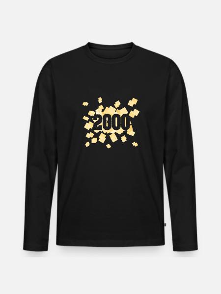 Born 2000 - Men's Premium Organic Long Sleeve Shirt - black
