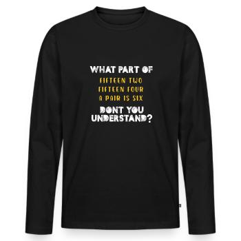 Quelle partie de FifMotiven Deux FifMotiven Four une paire - T-shirt manches longues Premium bio Homme - noir - Devant - Nico (187cm)