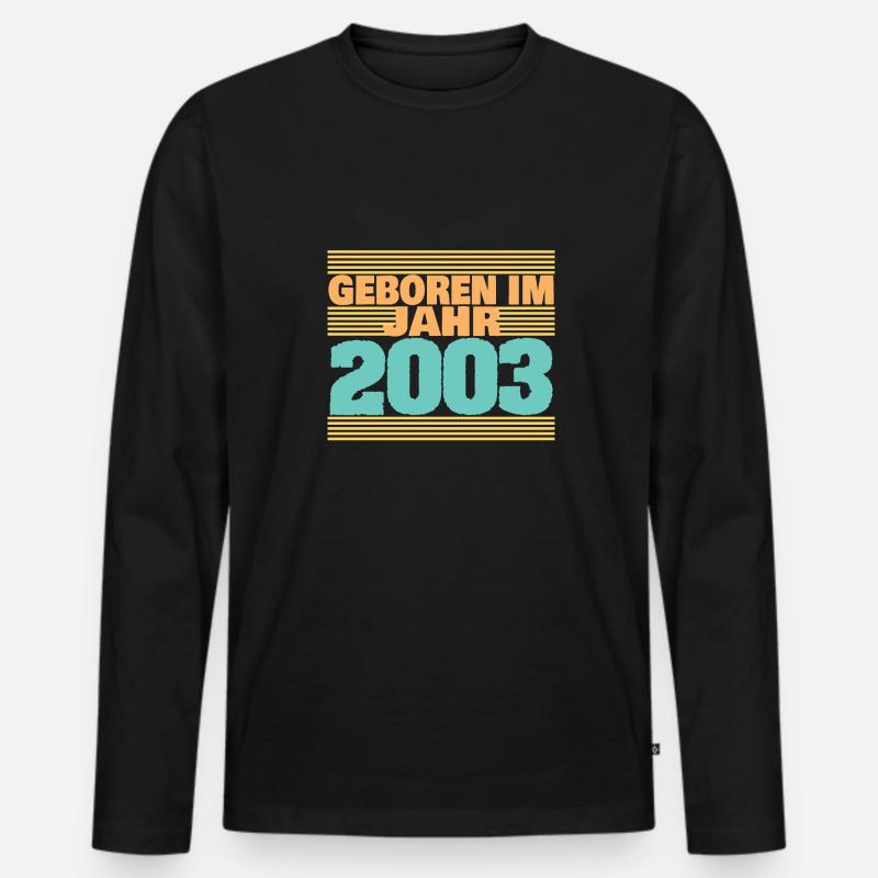 im 2003 - Männer Premium Bio Langarmshirt - Schwarz