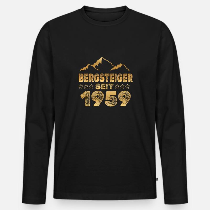 in 1959 - Männer Premium Bio Langarmshirt - Schwarz