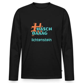 Land Lichtenstein - Männer Premium Bio Langarmshirt - Schwarz - Vorne - Nico (187cm)